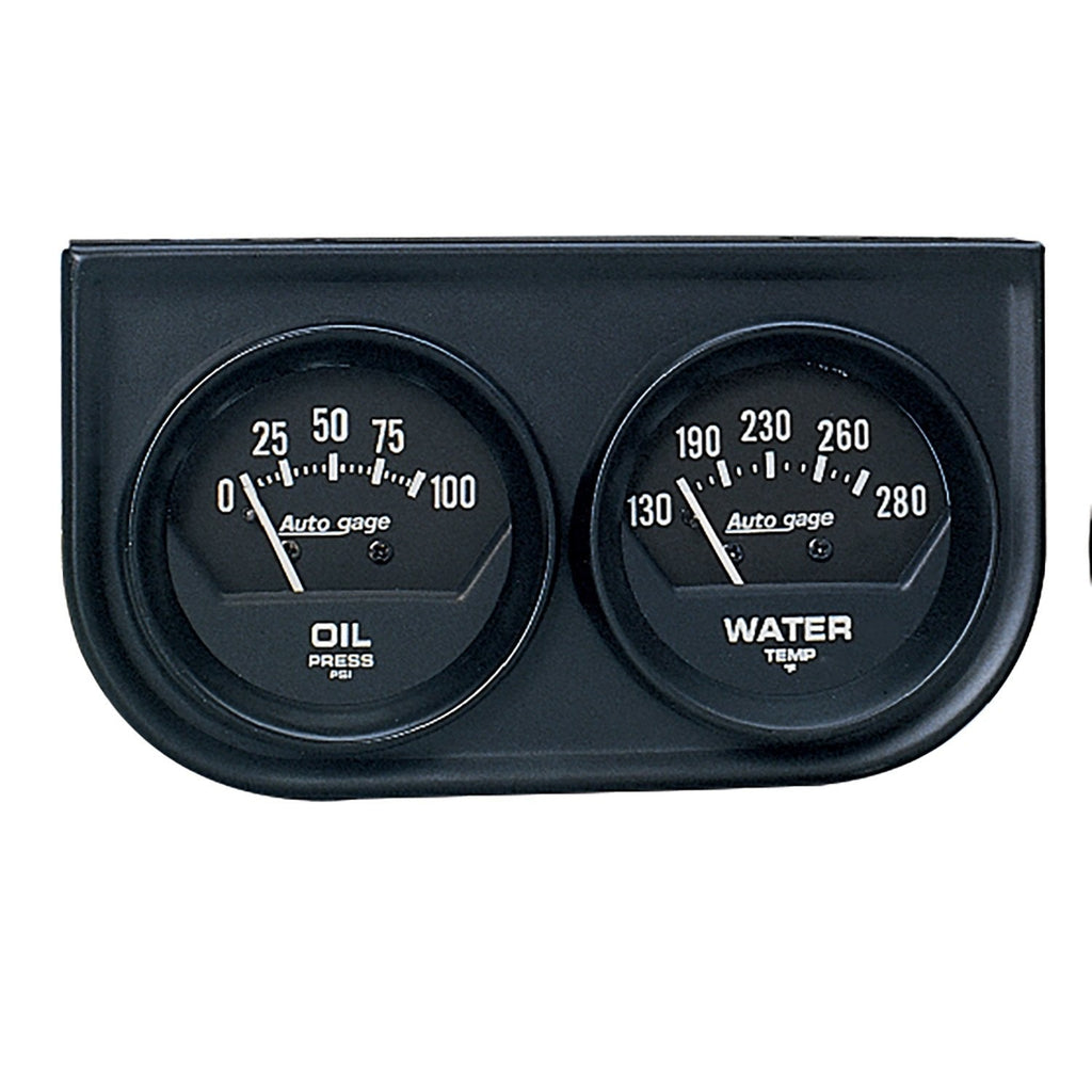  [AUSTRALIA] - AUTO METER 2345 Autogage Black Console Oil/Water Gauge