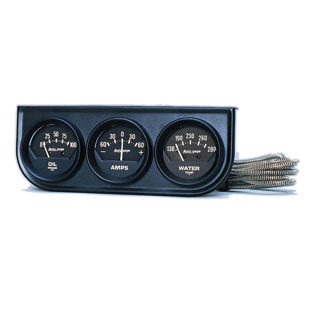  [AUSTRALIA] - AUTO METER 2347 Autogage Black Console Oil/Amp/Water Gauge