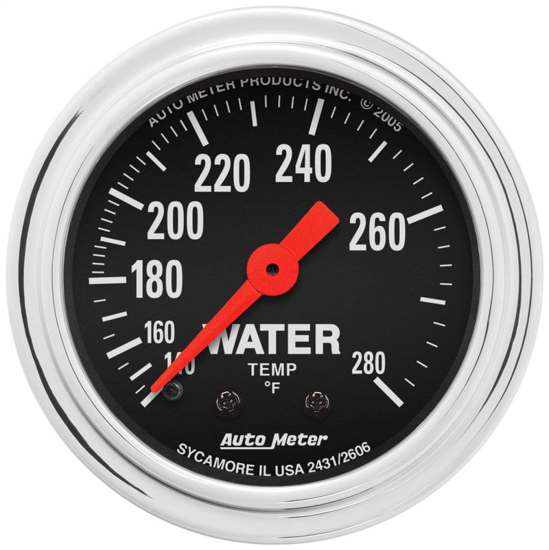  [AUSTRALIA] - AUTO METER 2431 Traditional Chrome Mechanical Water Temperature Gauge