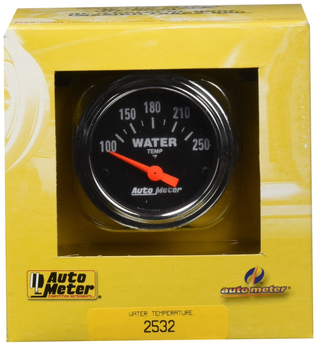  [AUSTRALIA] - Auto Meter 2532 Traditional Chrome Electric Water Temperature Gauge