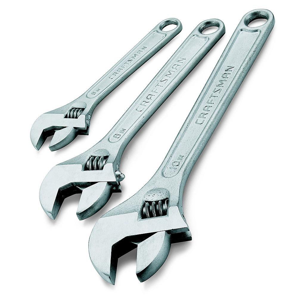  [AUSTRALIA] - Craftsman 9-44664 Adjustable Wrench Set, 3 Piece