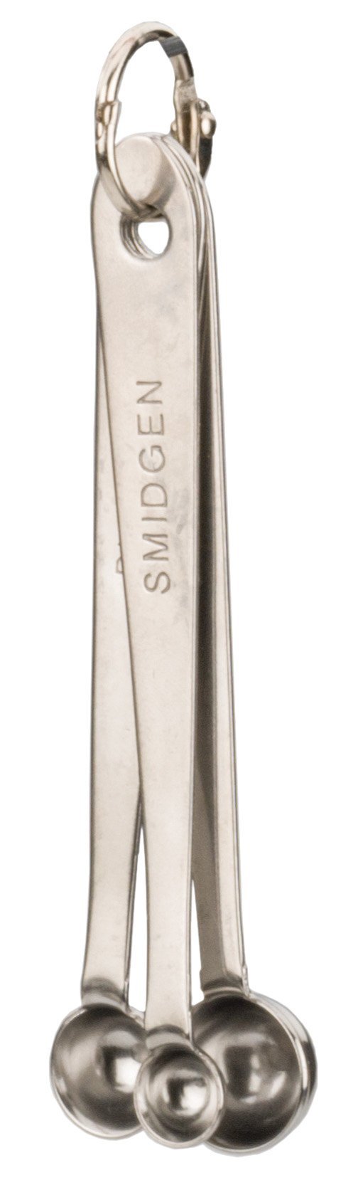 RSVP International Endurance 18/8 Stainless Steel 3-Piece Mini Measuring Spoon Set,Silver,Ring holds spoons together for easy storage - LeoForward Australia