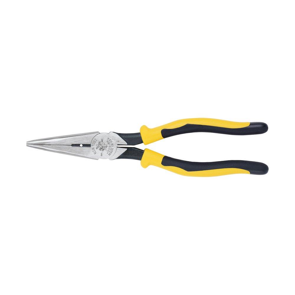  [AUSTRALIA] - Klein Tools J203-8N Long Nose Side-Cutter Stripping Pliers, Induction Hardened and Heavier For Increased Cutting Power, 8-Inch