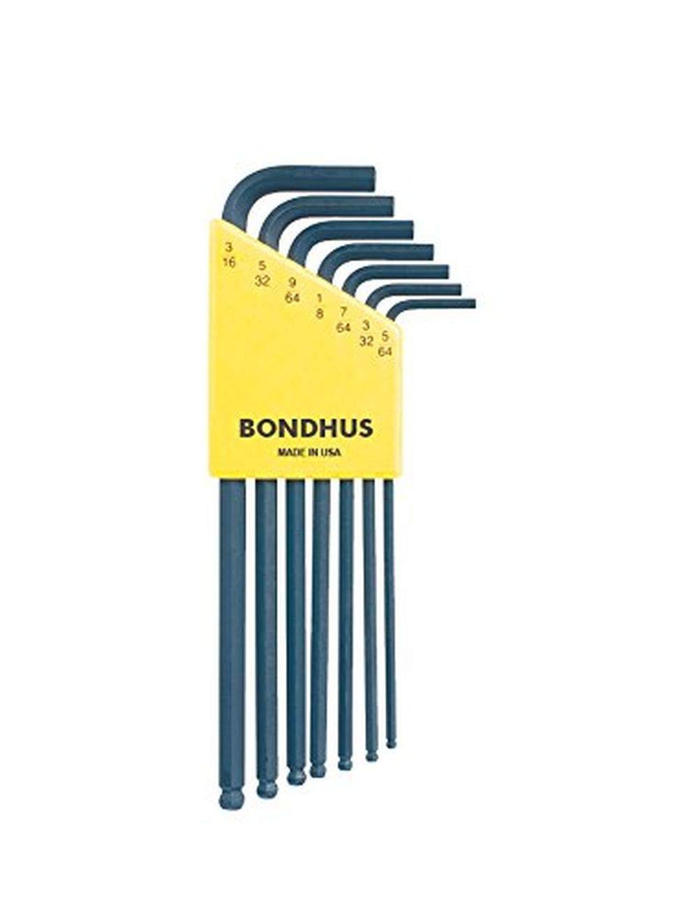  [AUSTRALIA] - Bondhus 10945 Set of 7 Balldriver L-wrenches, sizes 5/64-3/16"