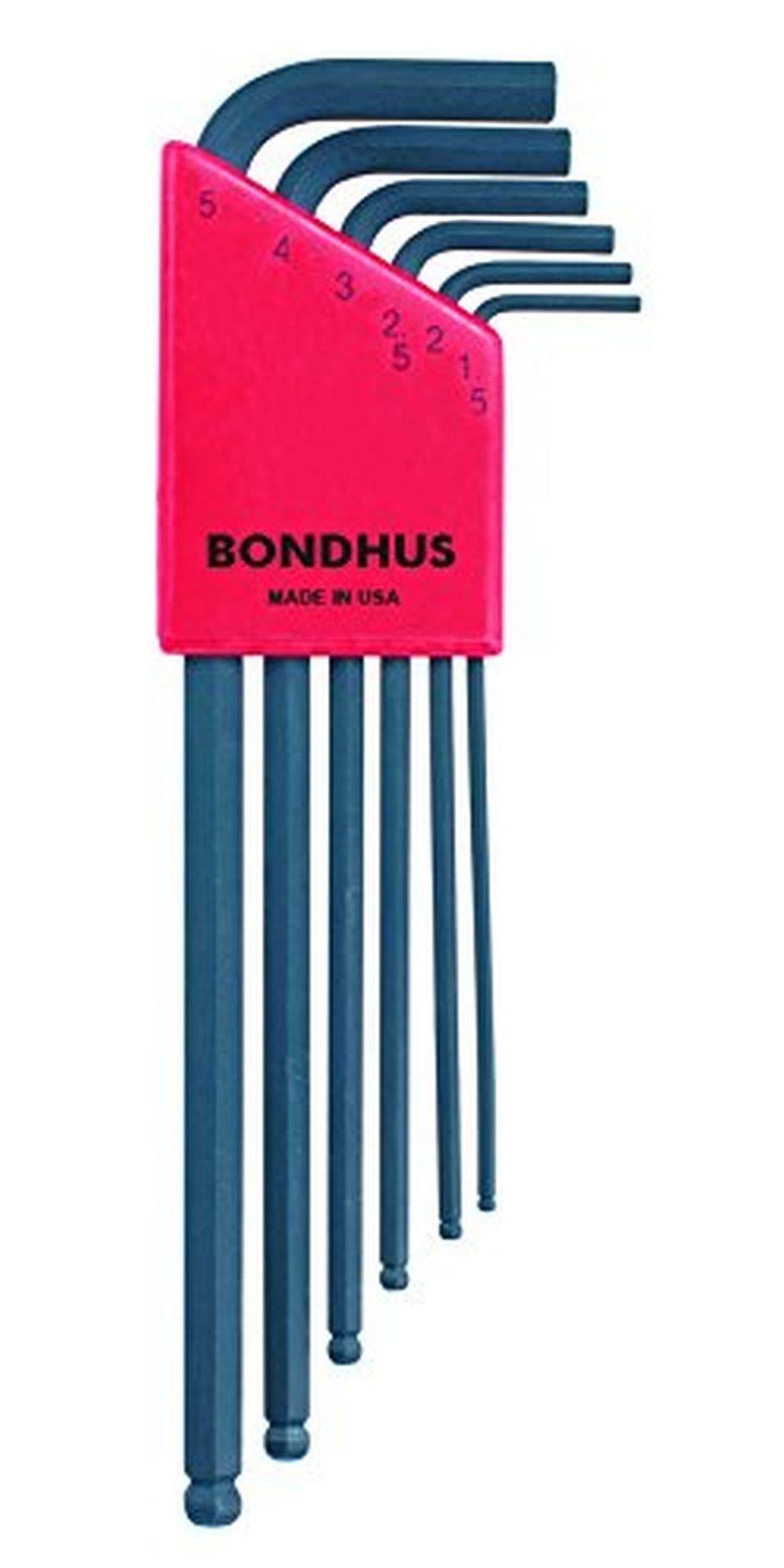  [AUSTRALIA] - Bondhus 10946 Set of 6 Balldriver L-wrenches, sizes 1.5-5mm 1.5mm-5mm