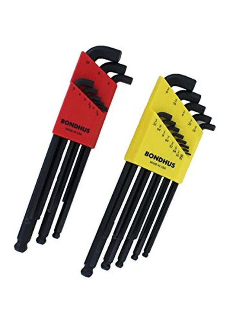  [AUSTRALIA] - Bondhus 20599 0.050-3/8" & 1.5-10mm Stubby Ball End Hex Key DoublePK 1-Pack