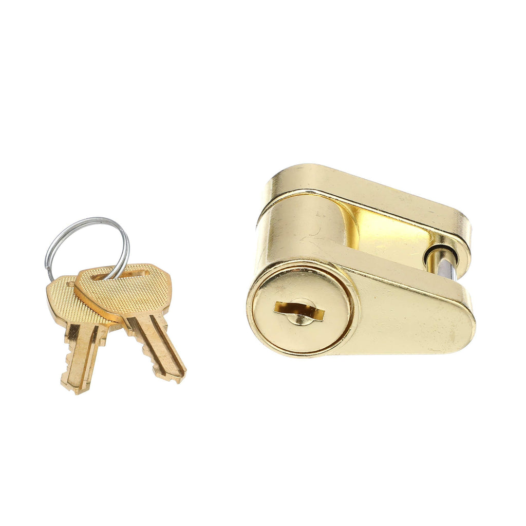  [AUSTRALIA] - SEACHOICE 37401 Solid Brass Trailer Hitch Coupler Lock with 2 Matching Keys