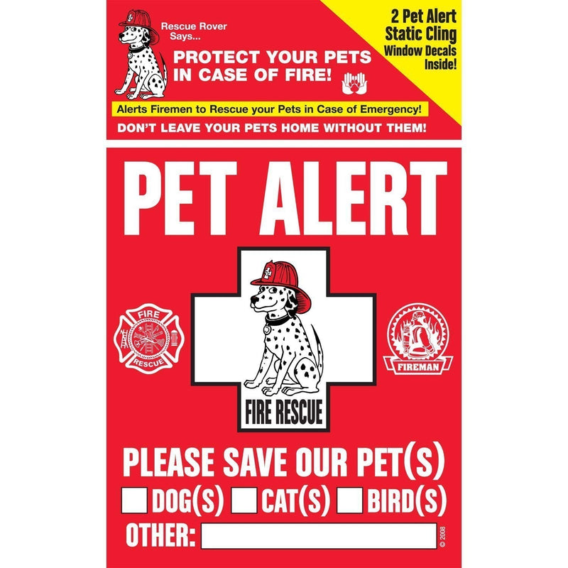  [AUSTRALIA] - PET SAFETY ALERT 234001 2-Count Static Cling Window Decal for Pets 1 Package