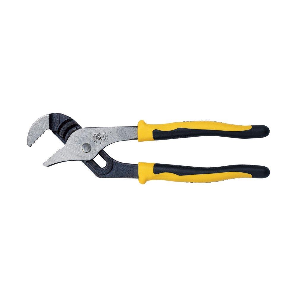  [AUSTRALIA] - Klein Tools J502-10 Pliers, Adjustable Jaw Pump Pliers, Tongue and Groove, with Dual Material Handles, 10-Inch