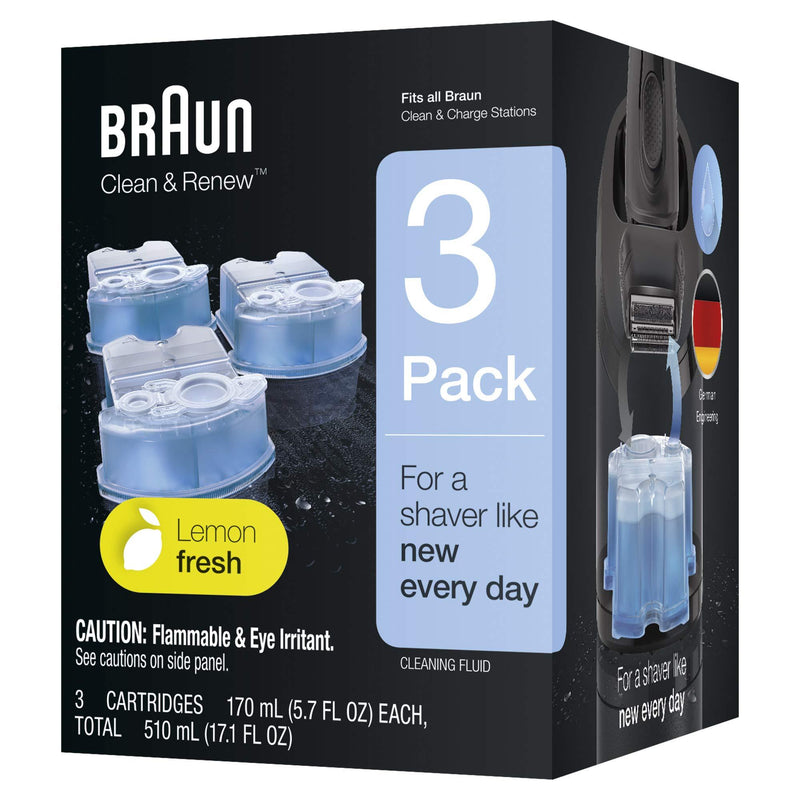 Braun Clean Renew Refill Cartridges CCR , Blue, 3 Count CCR3 - LeoForward Australia