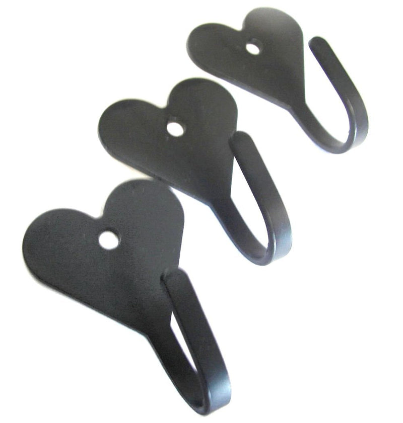 Wrought Iron Hook-Heart Shaped-Lot of 3-Hand Made - LeoForward Australia