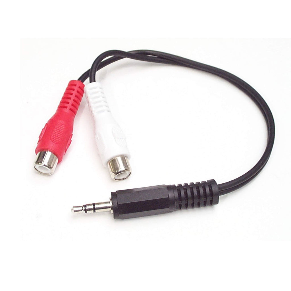 StarTech.com 6in Stereo Audio Y-Cable - 3.5mm Male to 2x RCA Female - Headphone Jack to RCA – Computer / MP3 to Stereo 1x Mini-Jack 2x RCA (MUMFRCA) 2 x RCA Female Audio Cable - LeoForward Australia