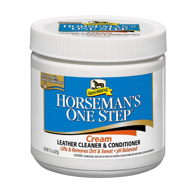  [AUSTRALIA] - Horseman’s One Step Leather Cleaner & Conditioner Cream, Vinyl/Leather Treatment to Clean, Protect, Restore & Prevent Dryness, 15oz