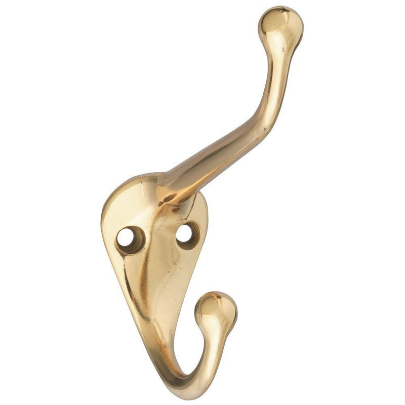 National Hardware N198-101 V1960 Coat and Hat Hook in Solid Brass Updated Packaging - LeoForward Australia