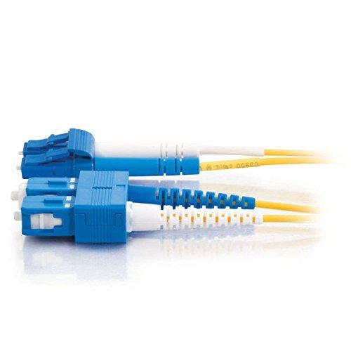C2G 29190 OS2 Fiber Optic Cable - LC-SC 9/125 Duplex Single-Mode PVC Fiber Cable, Yellow (3.3 Feet, 1 Meter) - LeoForward Australia