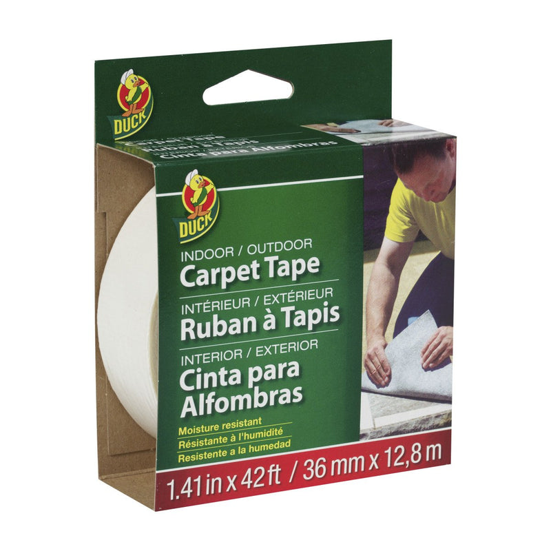  [AUSTRALIA] - Duck Brand 286373 Indoor/Outdoor Carpet Tape, 1.41-Inch x 42 Feet, White 1.41 Inch x 42 Feet