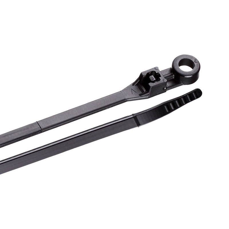  [AUSTRALIA] - Gardner Bender 48-308UVB Mounting Cable Tie, 8 inch, 50 lb, Electrical Wire and Cord Management, Nylon Zip Tie, 100 Pk, UV Resistant Black UV Black 100 Pack