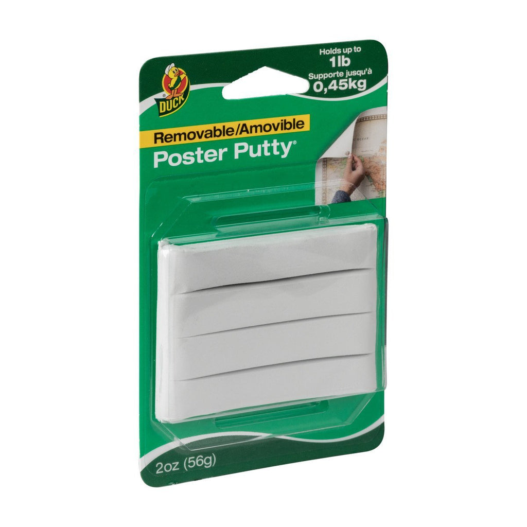 Duck Brand Reusable and Removable Poster Putty for Mounting, 2 oz, White (1436912) 2 oz. - LeoForward Australia