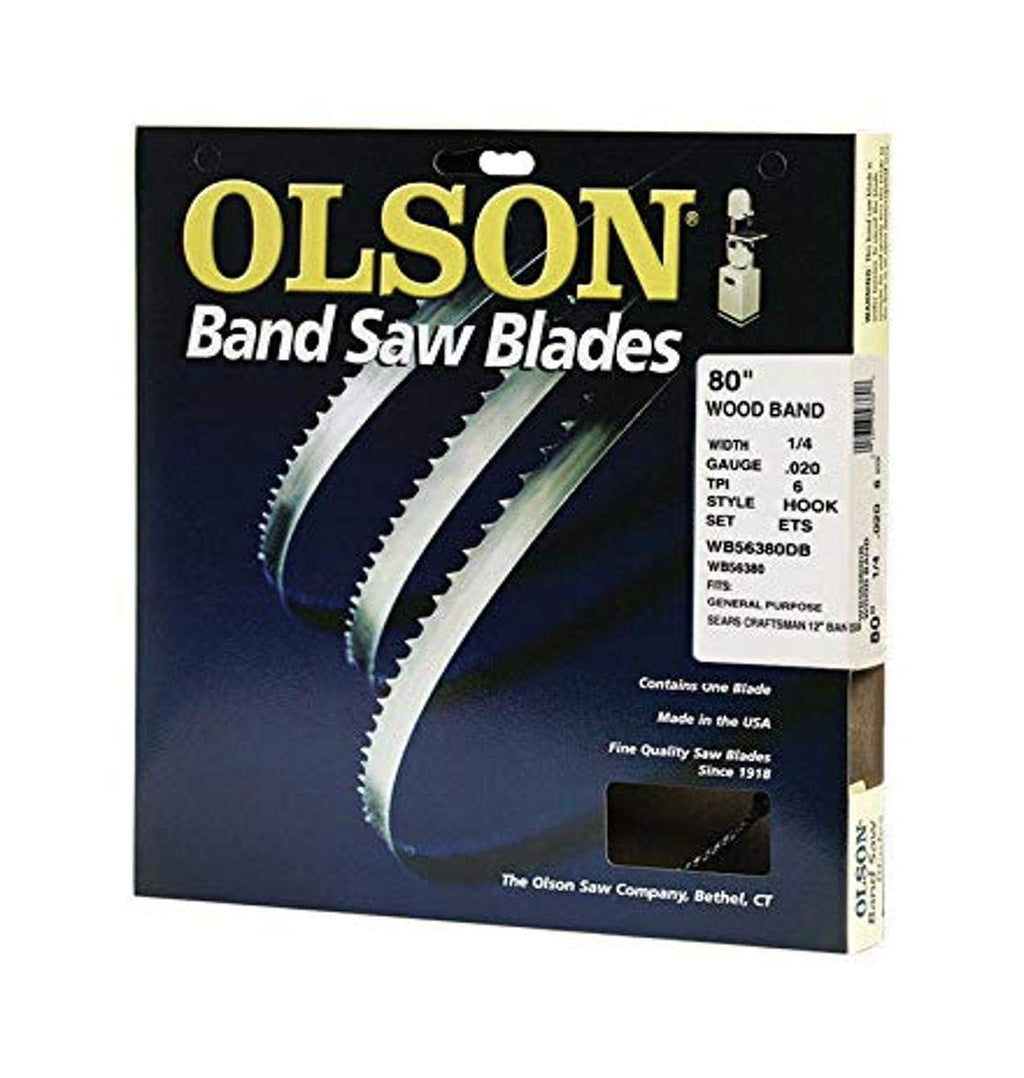 Olson Saw WB56380DB 1/4 by 0.20-Inch 6 TPI Hook Wood Band Saw Blade - LeoForward Australia