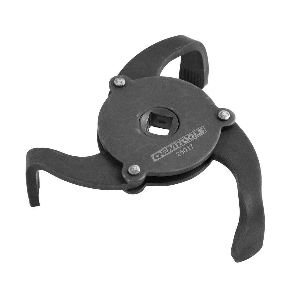  [AUSTRALIA] - OEMTOOLS 25017 3-Jaw Oil Filter Wrench | Spin-On Style Adjustable Wrench Tool Fits 2-½ inch to 3-7/8 Inch Filters | Works with Most Import Cars