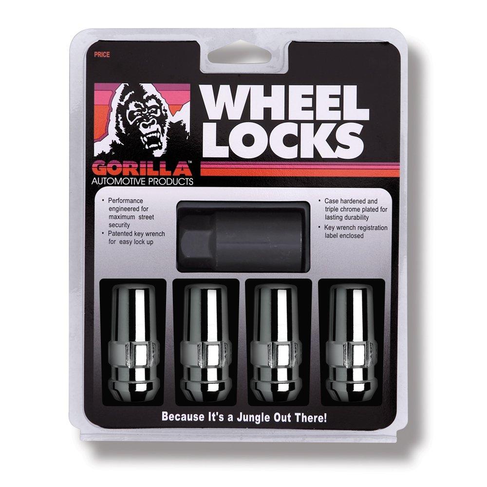  [AUSTRALIA] - Gorilla Automotive 76641N Duplex Acorn Wheel Locks (14mm x 1.50 Thread Size) - Pack of 4,Chrome 14-mm X 1.50