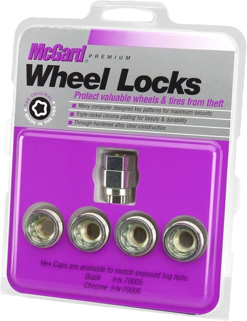  [AUSTRALIA] - McGard 24012 Cone Seat - Under Hub Cap Wheel Locks (M12 x 1.5 Thread Size) - Set of 4, Silver