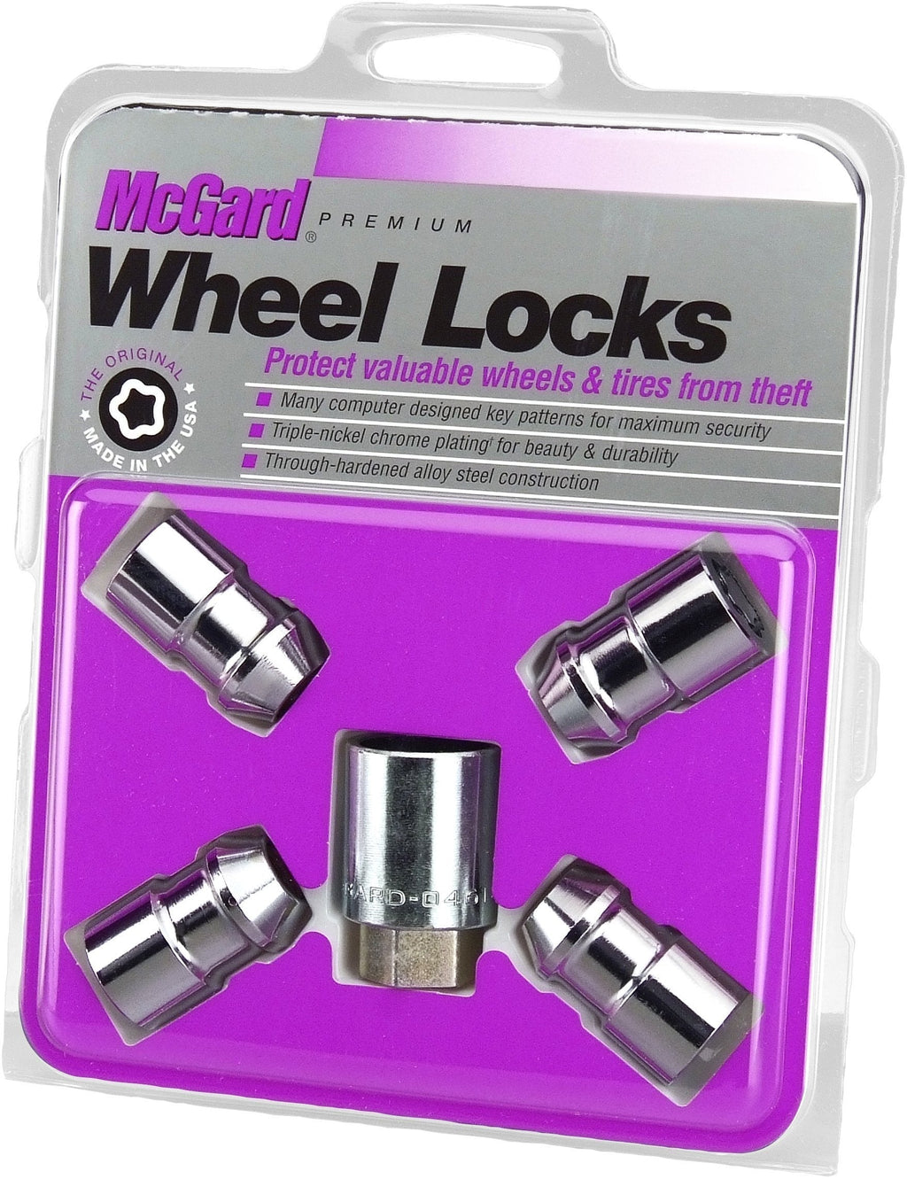McGard 24132 Chrome Cone Seat Wheel Locks (7/16" - 20 Thread Size) - Set of 4 - LeoForward Australia