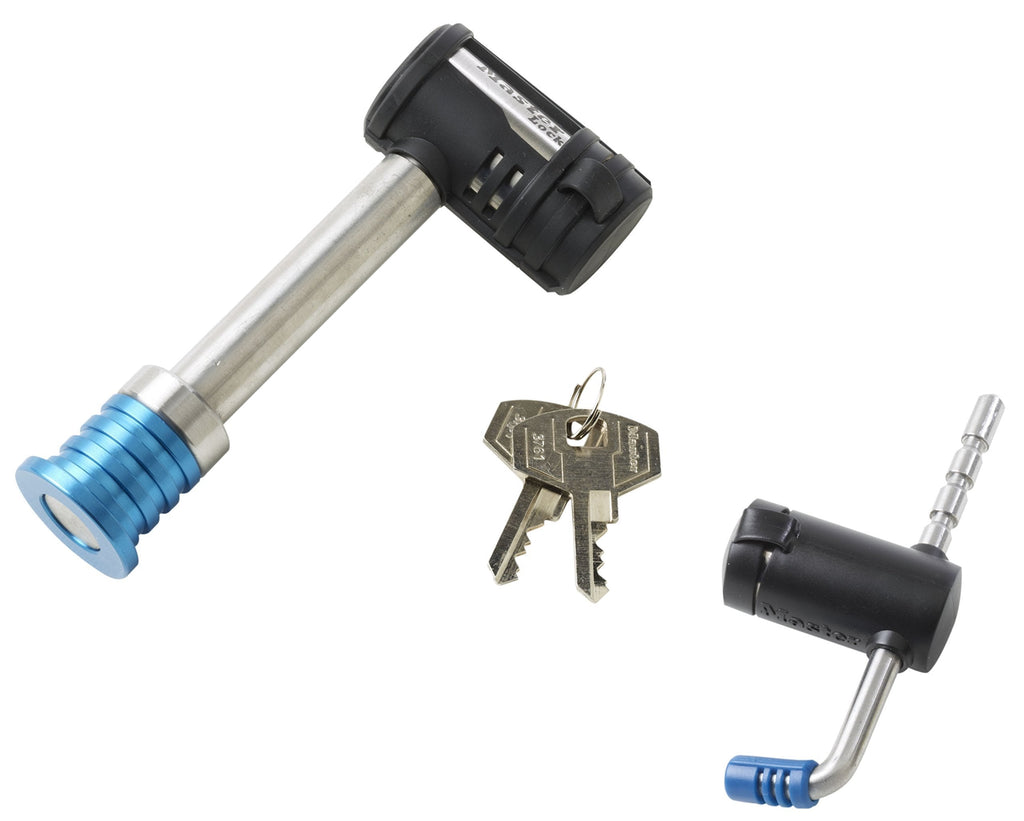  [AUSTRALIA] - Master Lock 1481DAT Stainless Steel Barbell Receiver and Adjustable Coupler Lock Set