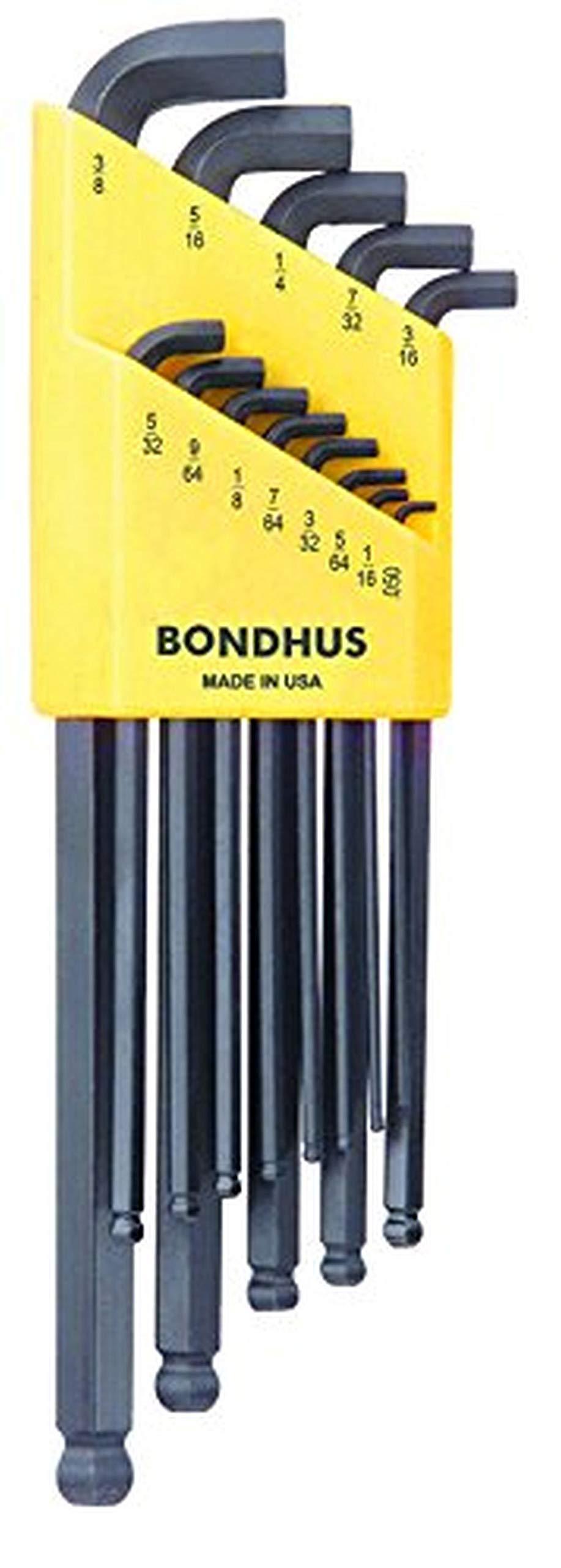  [AUSTRALIA] - Bondhus 16537 Set of 13 Balldriver Stubby L-wrenches, sizes .050-3/8-Inch