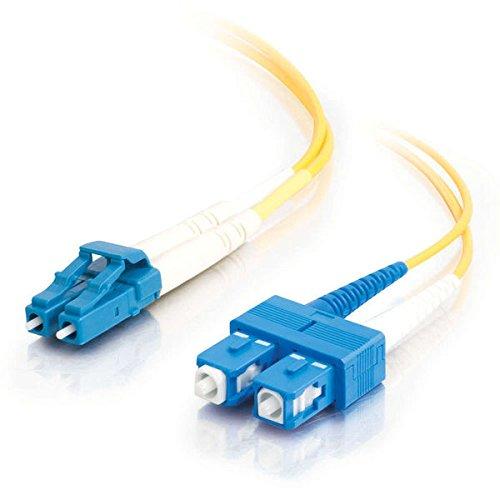 C2G 29920 OS2 Fiber Optic Cable - LC-SC 9/125 Duplex Multimode PVC Fiber Cable, Yellow (9.8 Feet, 3 Meters) - LeoForward Australia
