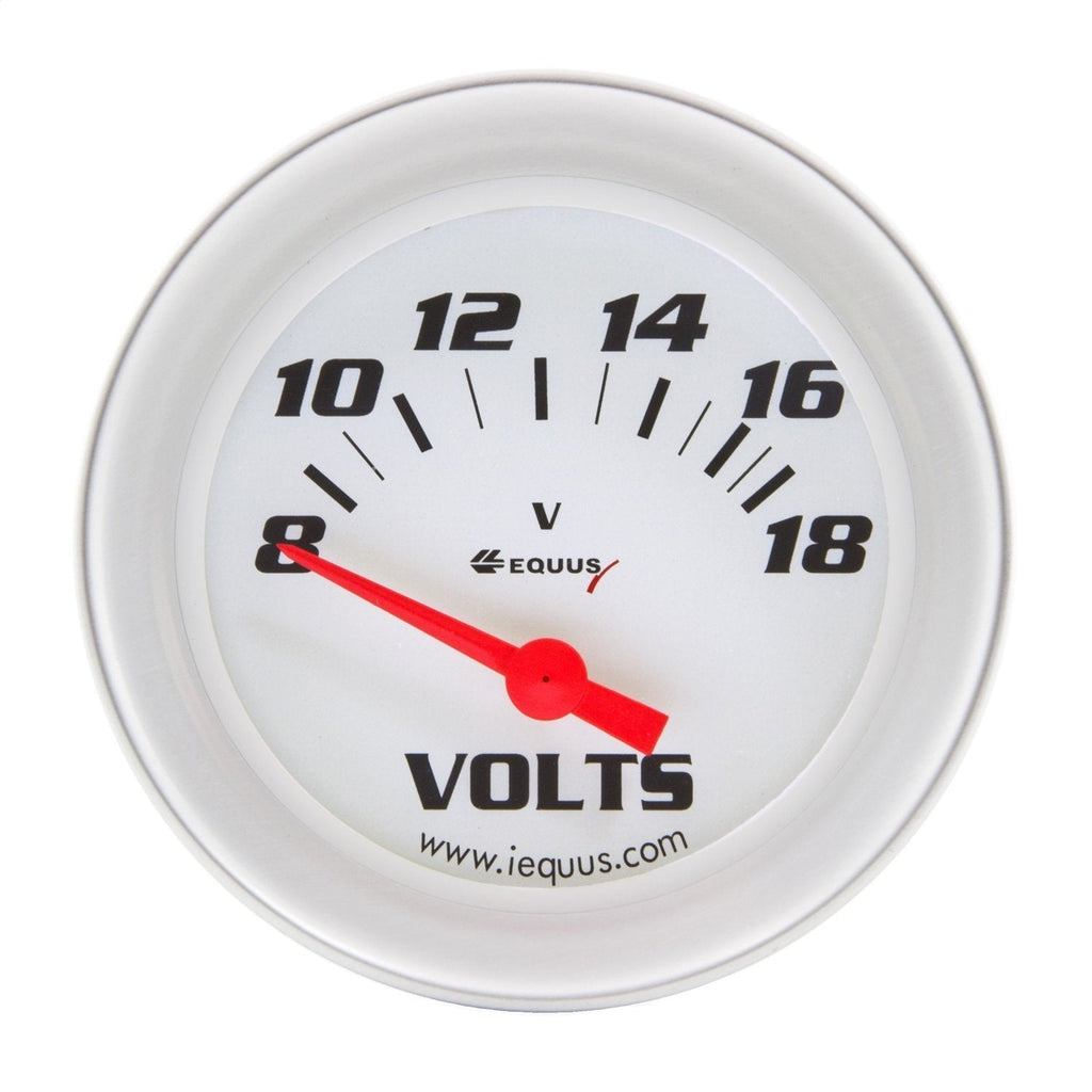  [AUSTRALIA] - Equus 8268 2" Voltmeter, White with Aluminum Bezel