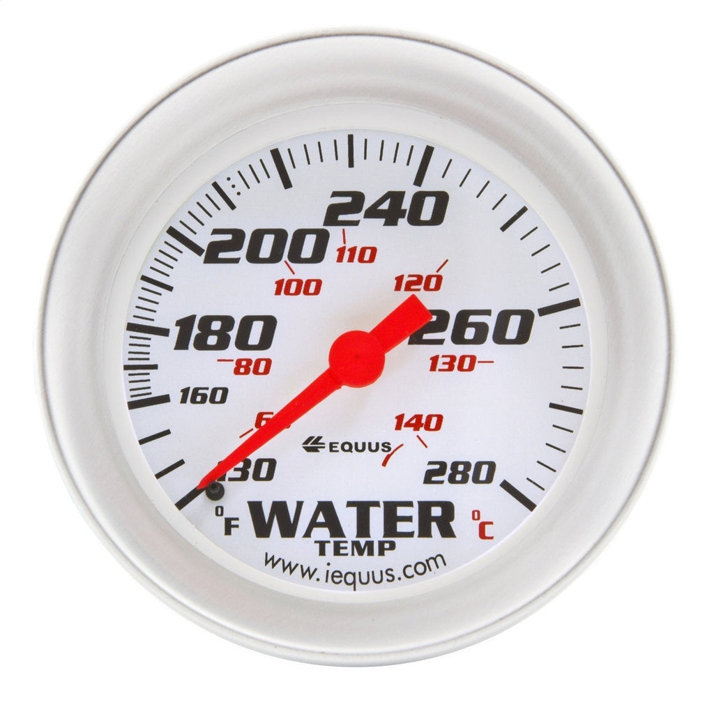  [AUSTRALIA] - Equus 8442 2-5/8" Mechanical Water Temperature Gauge, White with Aluminum Bezel