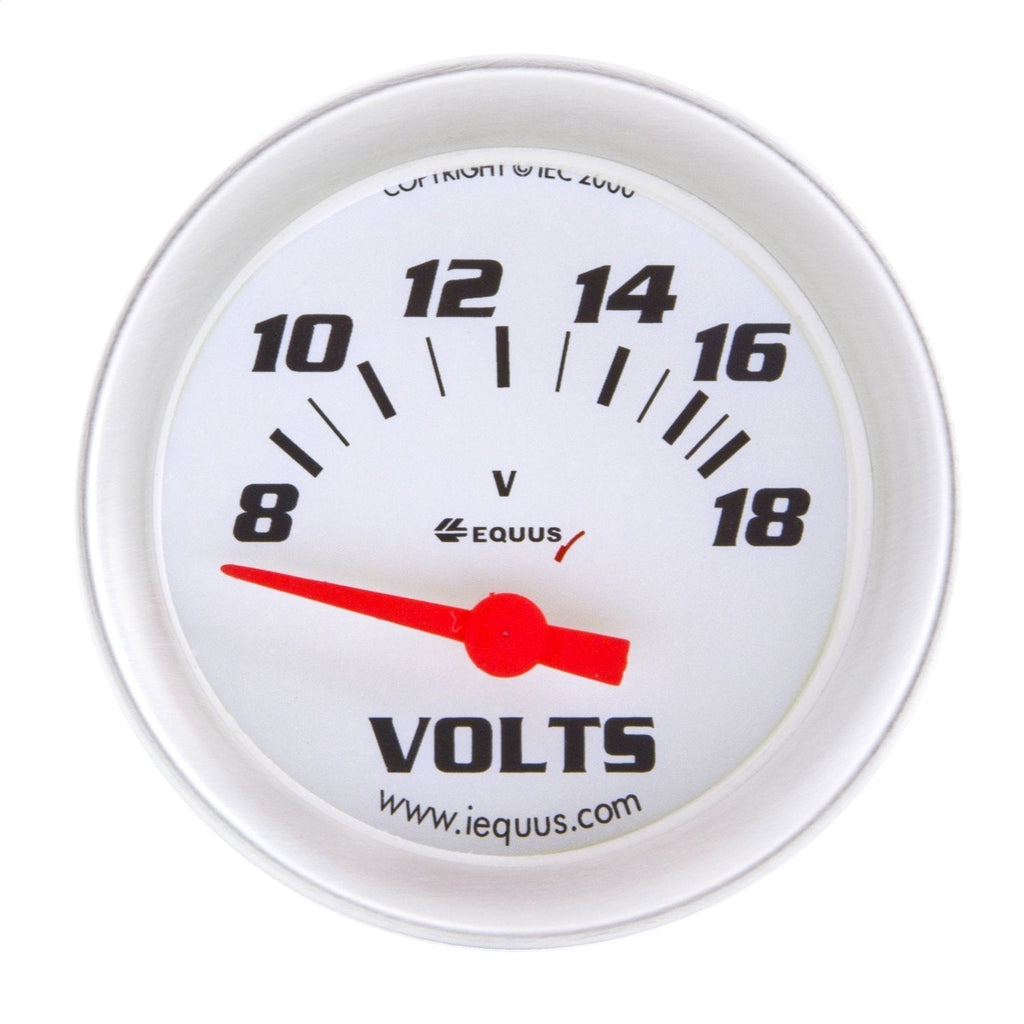  [AUSTRALIA] - Equus 8468 2-5/8" Voltmeter, White with Aluminum Bezel