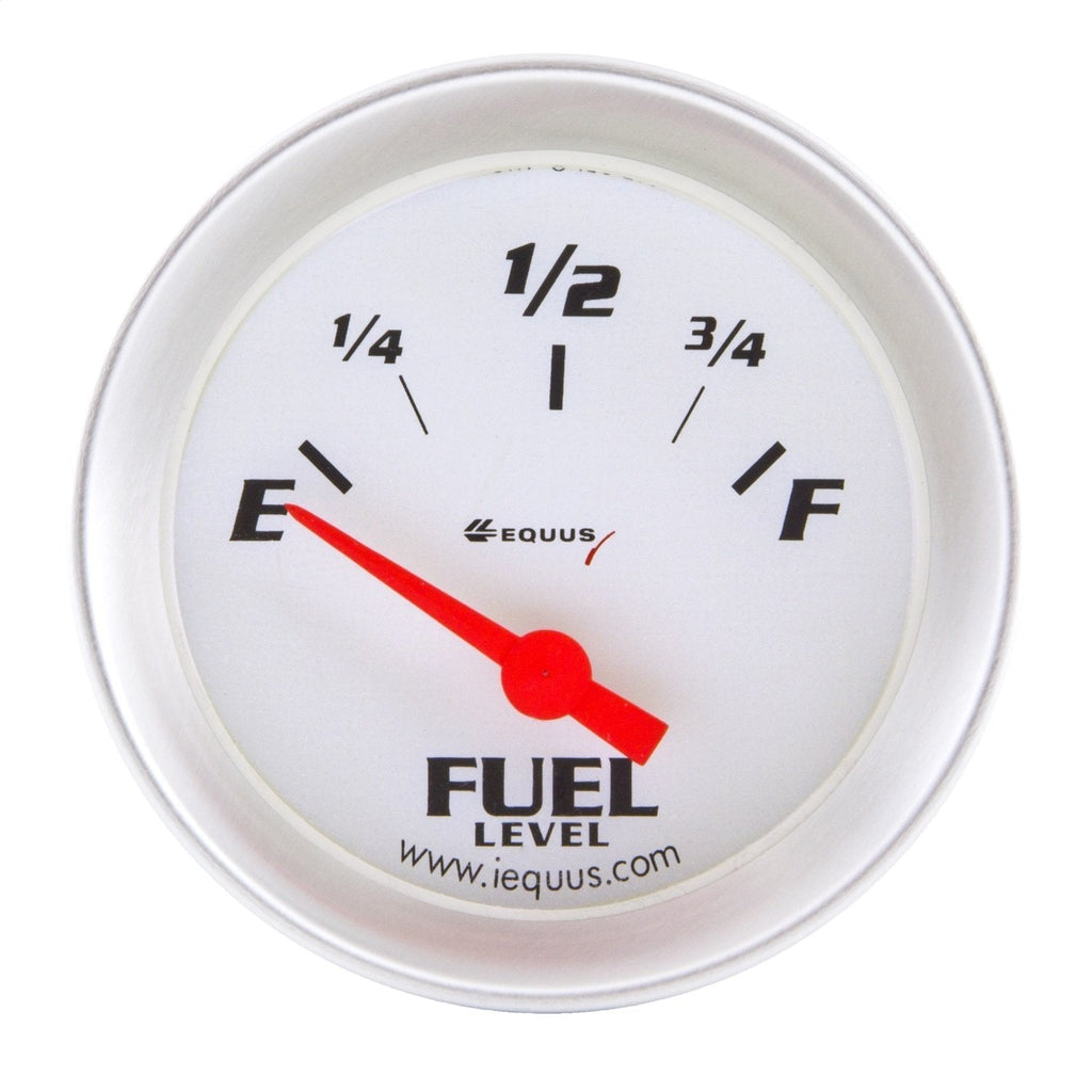  [AUSTRALIA] - Equus 8362 2" Fuel Level Gauge, White with Aluminum Bezel