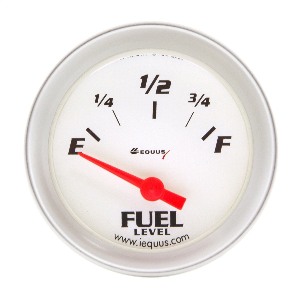  [AUSTRALIA] - Equus 8361 2" Fuel Level Gauge, White with Aluminum Bezel