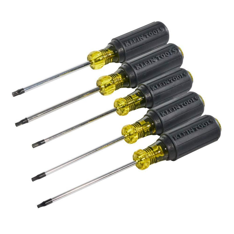  [AUSTRALIA] - Klein Tools 19555 TORX Cushion Grip Screwdriver Set with T15, T20, T25, T27 and T30 Tip sizes, 5-Piece