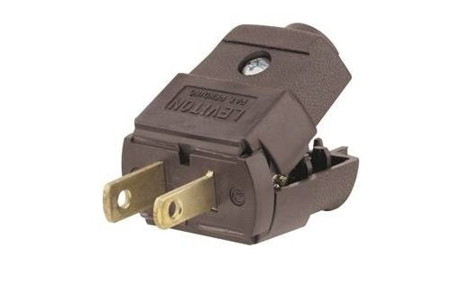  [AUSTRALIA] - Leviton 101-P 15 Amp, 125 Volt, NEMA 1-15P, 2P, 2W, Plug, Straight Blade, Residential Grade, Polarized, Non-Grounding, Brown 1 Pack