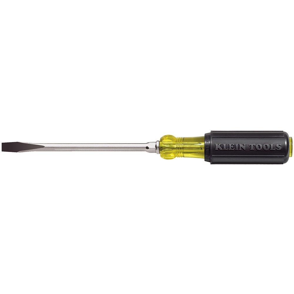  [AUSTRALIA] - Klein Tools 602-10 Flathead Screwdriver with 3/8-Inch Keystone Tip, 10-Inch Heavy Duty Round Shank 3/8 inch Tip, 10 inch Shank