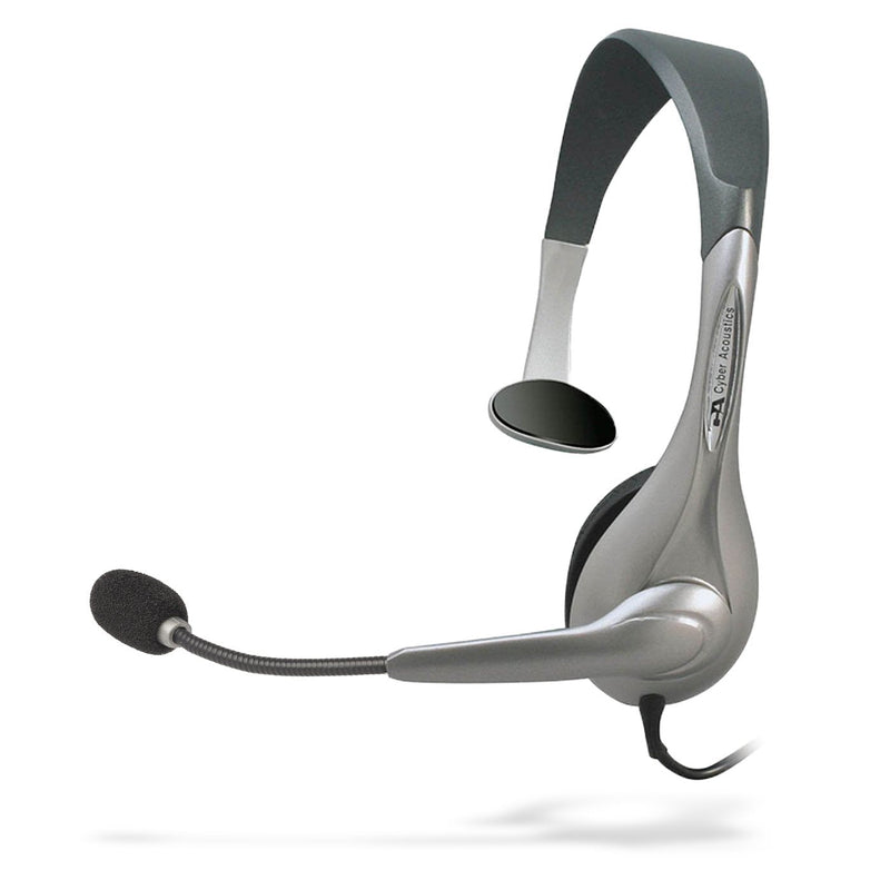  [AUSTRALIA] - Cyber Acoustics USB Mono AC-840 Headset, Headphone with microphone, Great for Education, Office and Call Centers (AC-840) Black