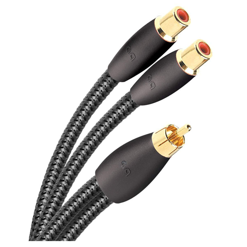 AudioQuest Y splitter - one RCA male to two RCA female 6in (15.24cm) cable - LeoForward Australia