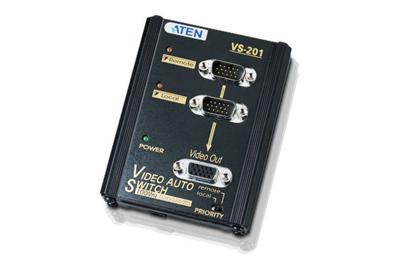  [AUSTRALIA] - VS201 - Aten 2 to 1 Video Switch 2 x D-Sub (HD-15) Computer, 1 x D-Sub (HD-15) Monitor - 1024 x 768 @ 85 Hz - SVGA