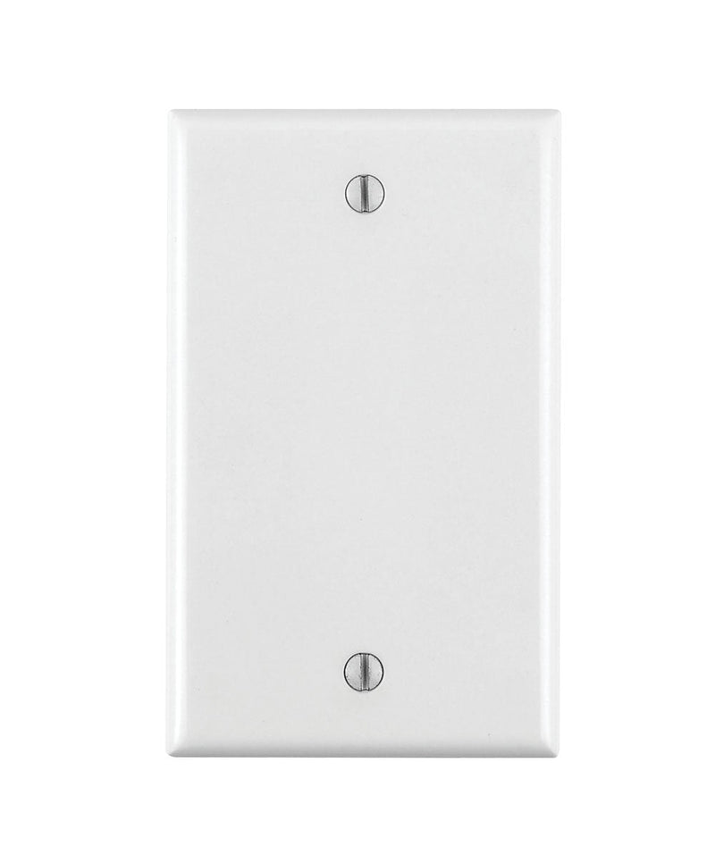  [AUSTRALIA] - Leviton 80714-W 1-Gang No Device Blank Wallplate, Standard Size, Thermoplastic Nylon, Box Mount, White