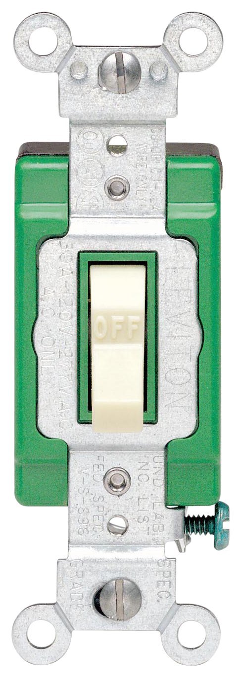  [AUSTRALIA] - Leviton 3032-2I 30 Amp, 120/277 Volt, Toggle Double-Pole AC Quiet, Ivory