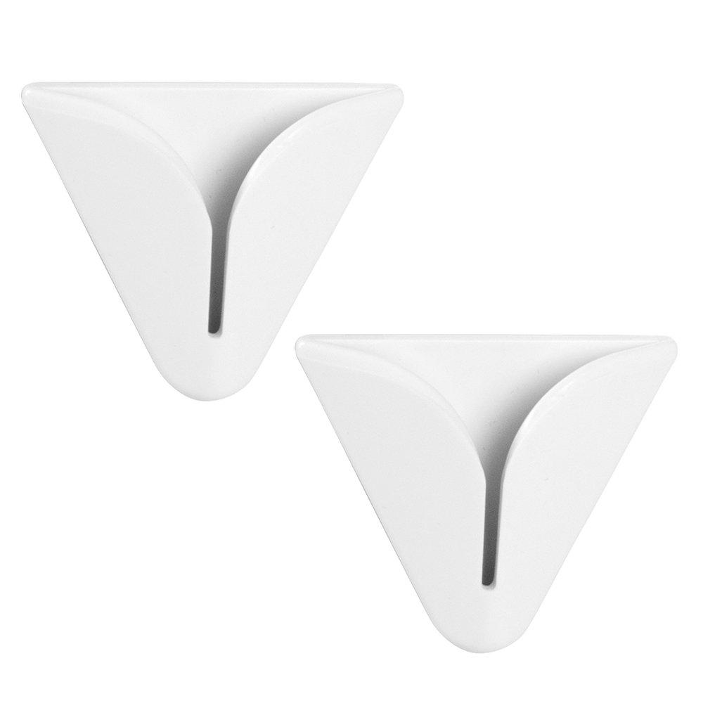  [AUSTRALIA] - iDesign Self-Adhesive Dish Towel Holder for Kitchen - Pack of 2, White