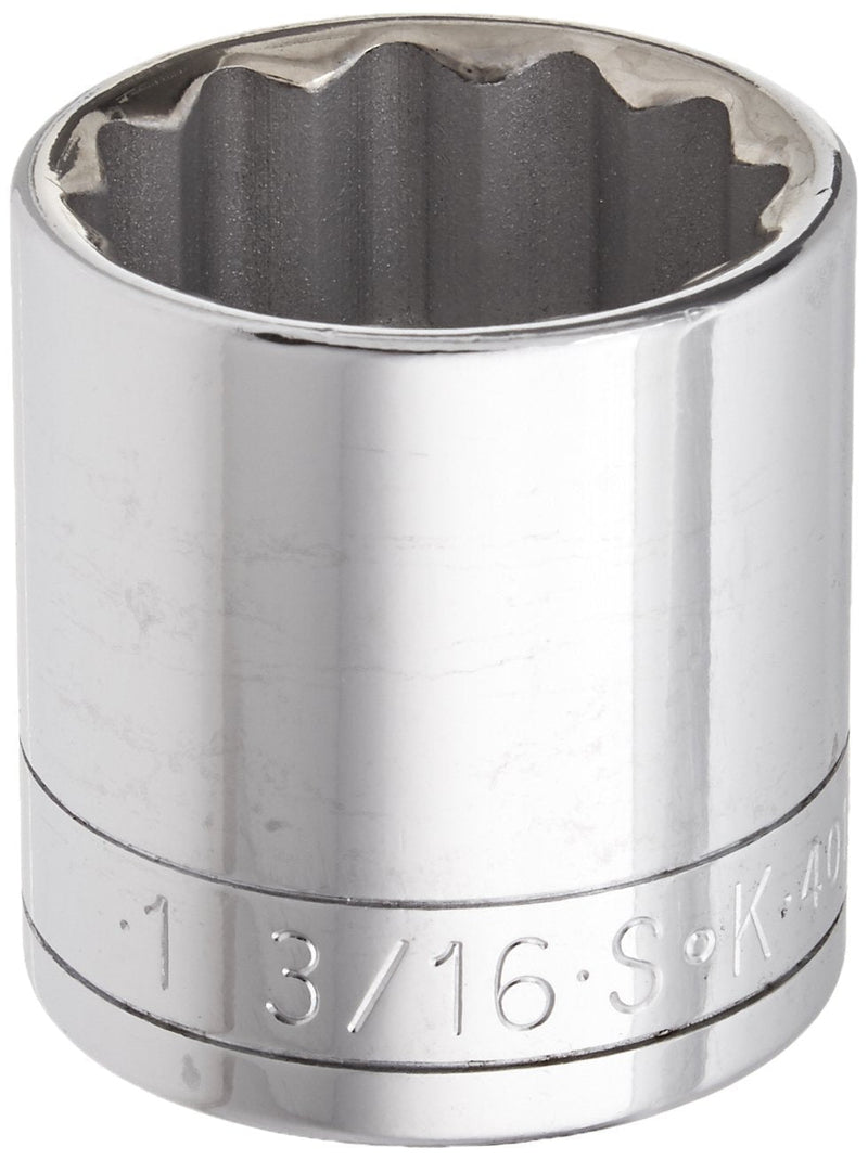 SK Hand Tool 40138 Socket Chrome 1/2-Inch Standard Drive, 12 Point, 1-3/16-Inch - LeoForward Australia