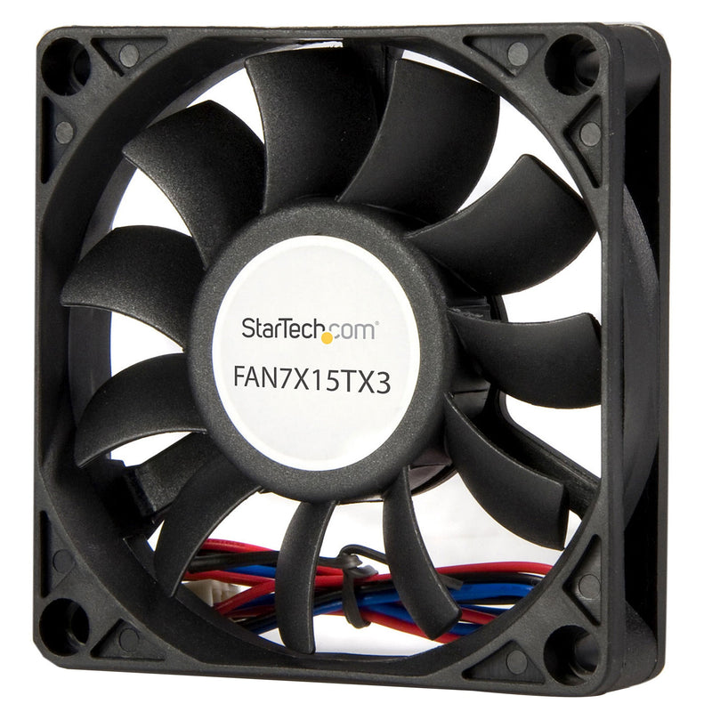  [AUSTRALIA] - StarTech.com 70x15mm Replacement Ball Bearing Computer Case Fan w/ TX3 Connector - 3 pin case Fan - TX3 Fan - 70mm Fan (FAN7X15TX3), Black