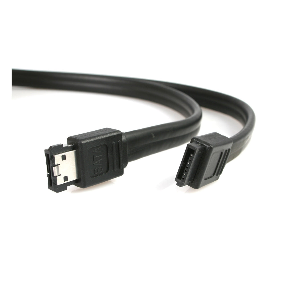 StarTech.com 6 ft Shielded eSATA to SATA Cable - SATA to eSATA cable - SATA (R) to eSATA (R) - 6 ft - black - SATA2ESATA6 - LeoForward Australia