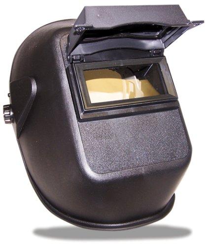  [AUSTRALIA] - US Forge 88100 Easy Strike Welding Helmet with 2-Inch by 4-1/4-Inch Flip-Up Front Retainer, Black
