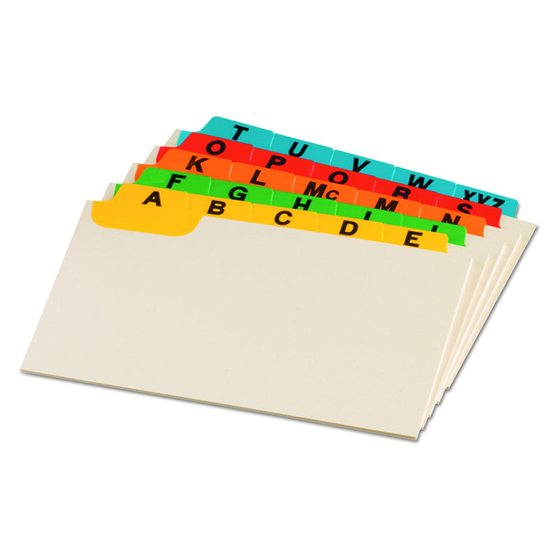  [AUSTRALIA] - Oxford 05827 Laminated Tab Index Card Guides, Alpha, 1/5 Tab, Manila, 5 x 8 (Set of 25) 5" x 8" A-Z (Assorted Colors)