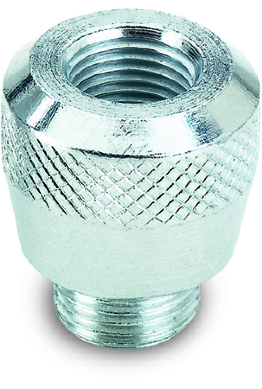 Lumax Silver LX-1454 7/16"-27 Male x 1/8" NPT Female Button Head Bushing Adapter. Zinc-Plated for Maximum Protection Against Corrosion. Recommended Working Pressure: 3,000 PSI - LeoForward Australia
